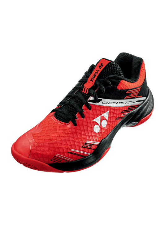 Yonex Badminton Shoe Power Cushion Cascade Accel Unisex (Red/Black) - Nexus Badminton