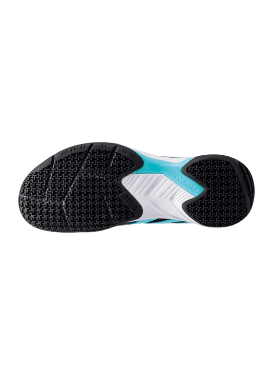 Yonex Badminton Shoe Power Cushion Cascade Accel Wide Unisex (Black/Ice Blue) - Nexus Badminton