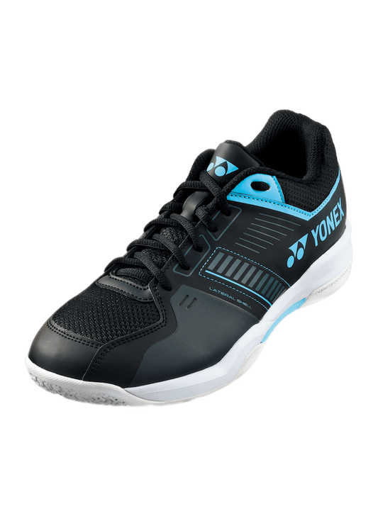 Yonex Badminton Shoe Power Cushion Strider Flow Wide Unisex (Black/Blue) - Nexus Badminton
