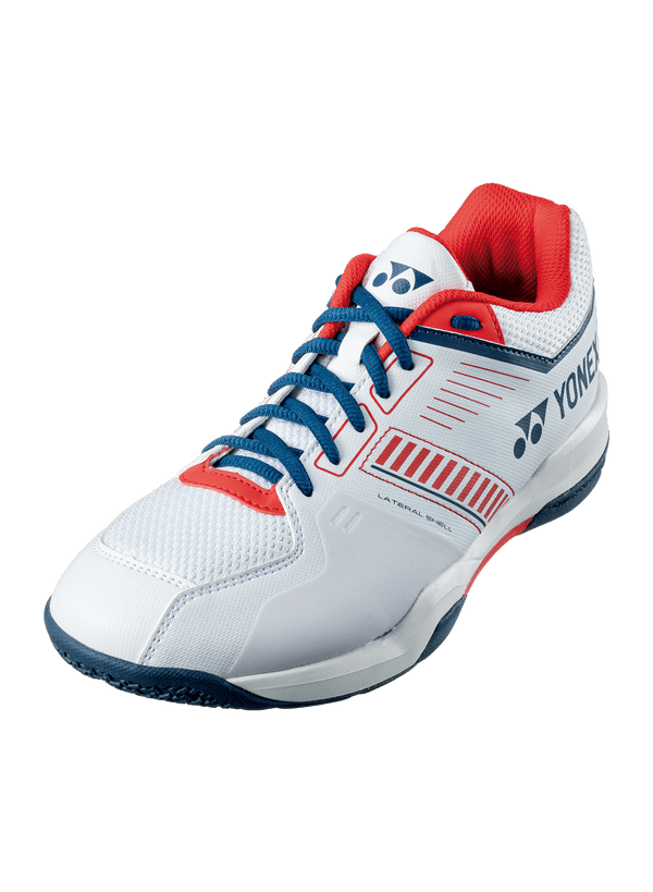 Yonex Badminton Shoe Power Cushion Strider Flow Wide (White/Red) - Nexus Badminton