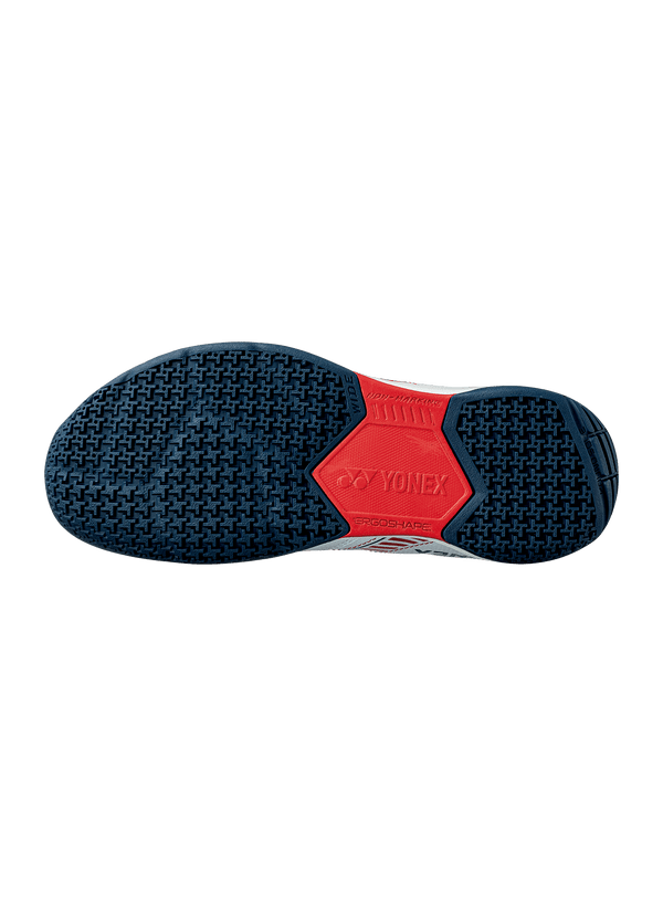 Yonex Badminton Shoe Power Cushion Strider Flow Wide (White/Red) - Nexus Badminton