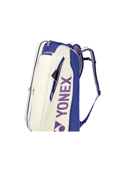 Yonex Expert 6 Racquet Bag (White/Deep Blue) - Nexus Badminton