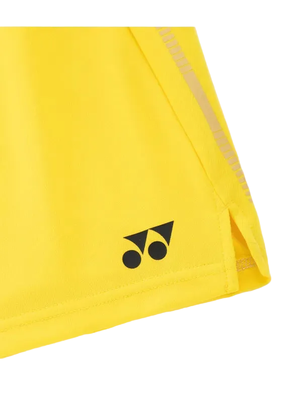 Yonex Junior Shorts 15277J (Laser Yellow) - VA Edition logo detail