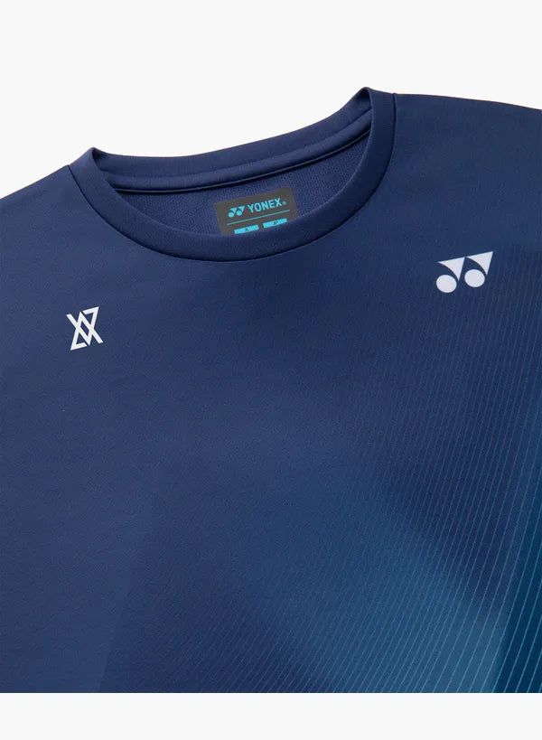 Yonex Junior Sleeveless Top 10798J (Dark Blue) - VA Edition collar detail