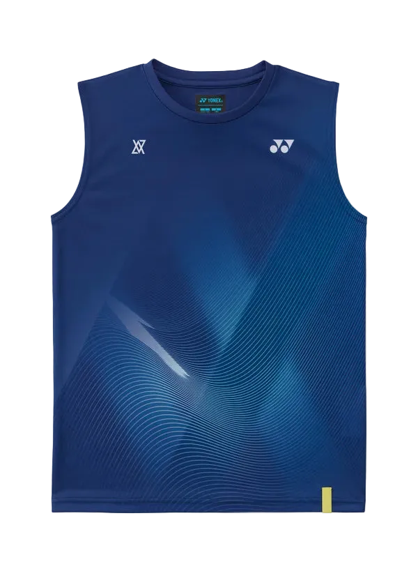 Yonex Junior Sleeveless Top 10798J (Dark Blue) - VA Edition front view