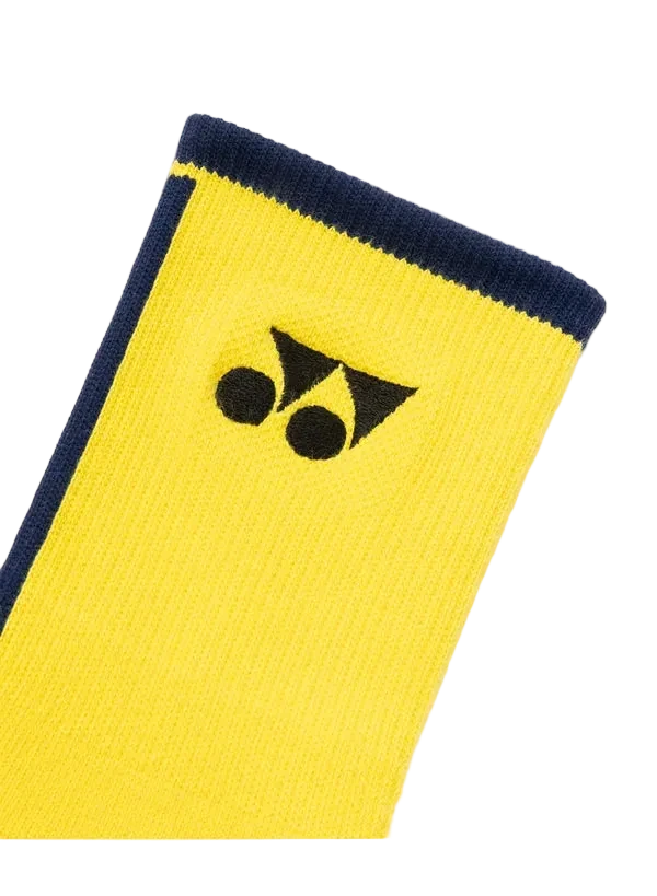 Yonex Sports Crew Socks 19248 (Laser Yellow) - VA Edition logo detail