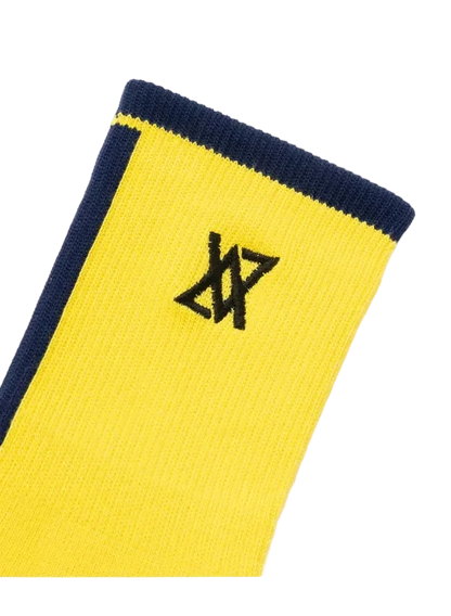 Yonex Sports Crew Socks 19248 (Laser Yellow) - VA Edition VA logo detail