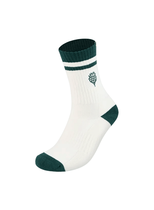 Yonex Sports Crew Socks 19273 (White/Green) - Nature Series Limited Edition - Nexus Badminton