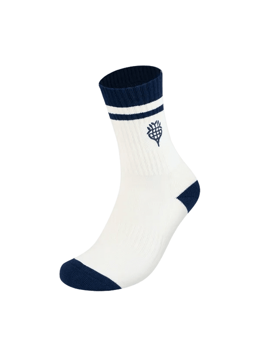 Yonex Sports Crew Socks 19273 (White/Navy) - Nature Series Limited Edition - Nexus Badminton