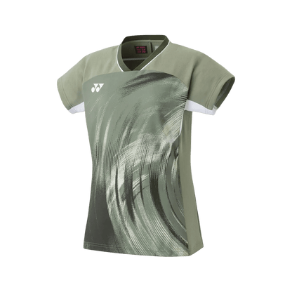 Yonex Women's Crew Neck Shirt 20769 (Light Olive) - Nexus Badminton