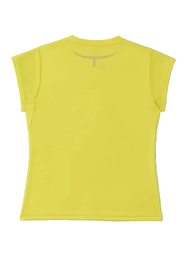 Yonex Women's Crew Neck Shirt 20970 (Laser Yellow) - VA Edition back view
