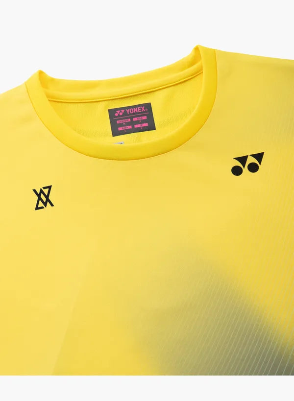 Yonex Women's Crew Neck Shirt 20970 (Laser Yellow) - VA Edition collar detail
