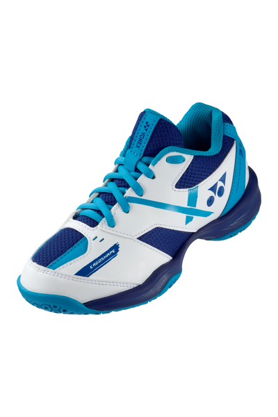 Yonex Badminton Shoe Power Cushion 39 Junior (White/Blue) - Nexus