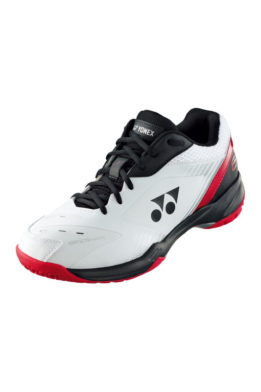 Yonex Badminton Shoe Power Cushion 65X3 Unisex (White/Red) - Nexus Badminton