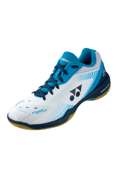 Yonex Badminton Shoe Power Cushion 65Z3 Men (White/Ocean Blue) - Nexus Badminton