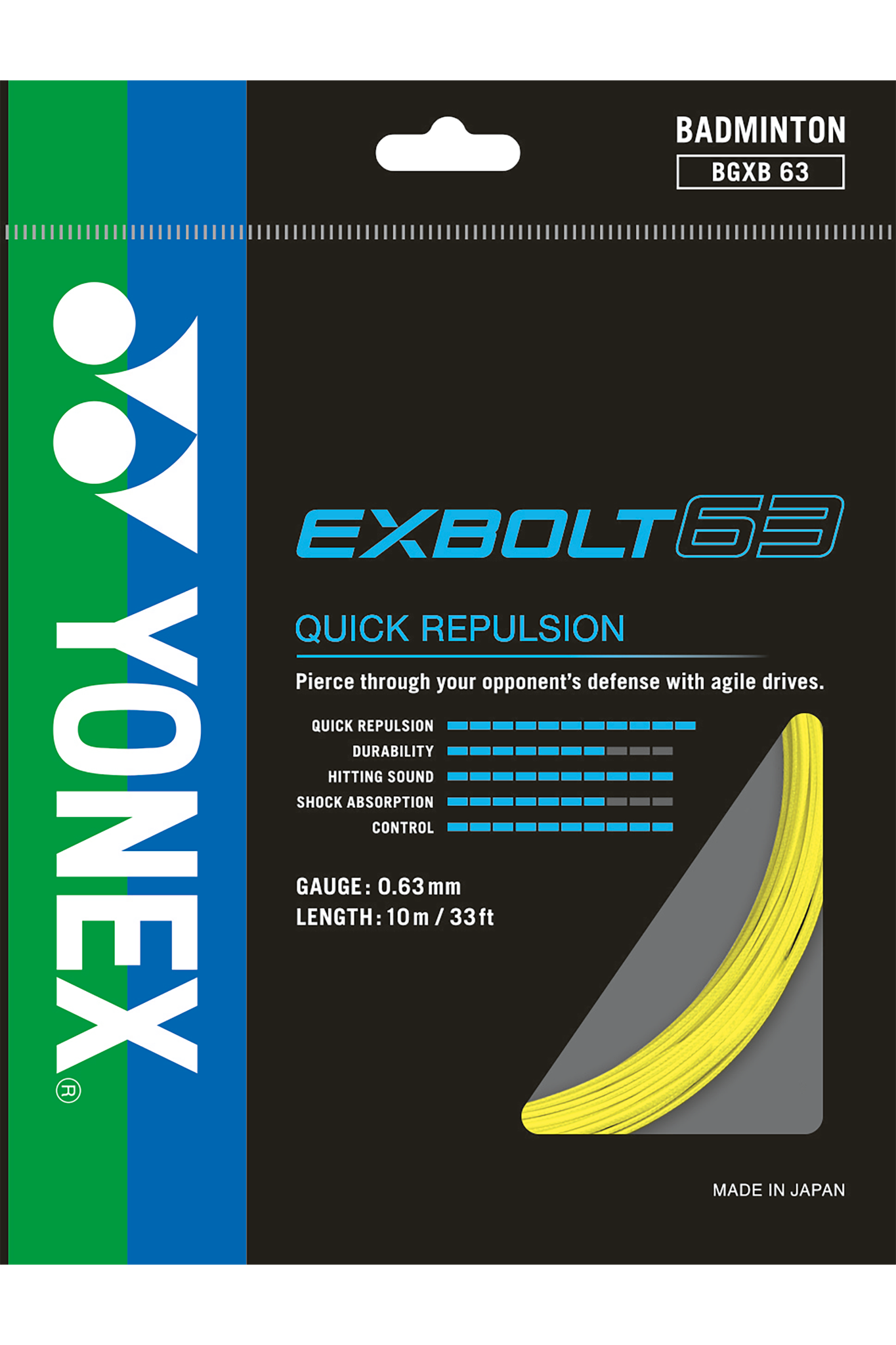 Yonex Badminton String Exbolt 63 - 10m Set & 200m Reel - Nexus Badminton