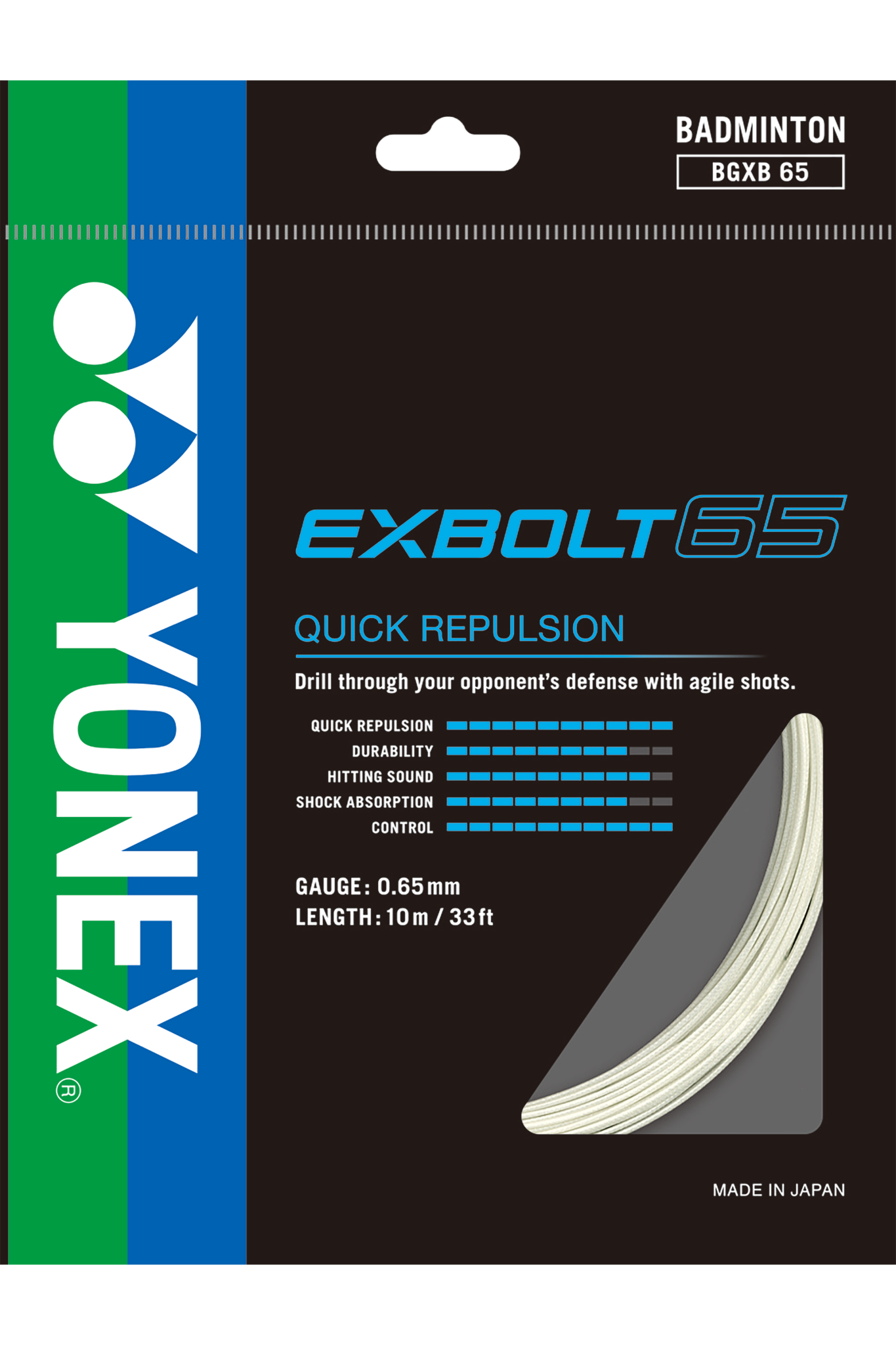 Yonex Badminton String Exbolt 65 - 10m Set & 200m Reel - Nexus Badminton
